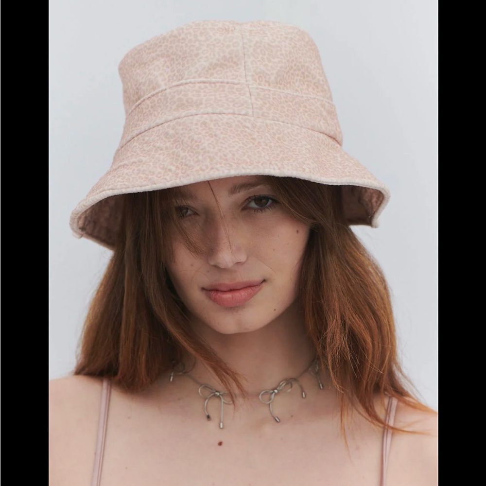 Frankie’s Bikinis Jax Terry Cheetah Bucket Hat XS Small NWT